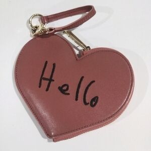 Limited Edition Paul Smith Heart Shape Wristlet – “Hello” Print Small 5"x4" Bag